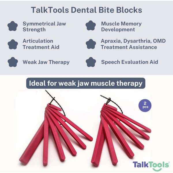 TalkTools Bloques de mordida dental, herramientas de terapia para mejorar la masticación y morder, bloques de mordida dental, abridor oral, accesorios de boca, bloques de mordida dental seguros para - Image 2