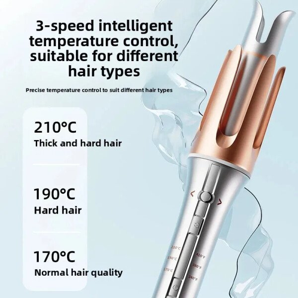 Rizador de pelo automático TINSOL de 32 mm con iones negativos, giratorio, de cerámica, con 3 controles de temperatura inteligentes. - Image 2