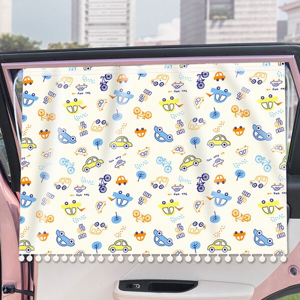 Cortina parasol para coche, universal para la mayoría de los coches, protege a bebés y niños del sol. - Imagen 2