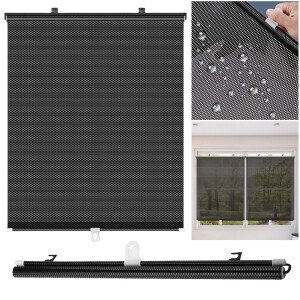 Persianas enrollables universales, cortinas opacas sin clavos, fáciles de instalar, para ventanas, dormitorios, hogar, oficina y baño.