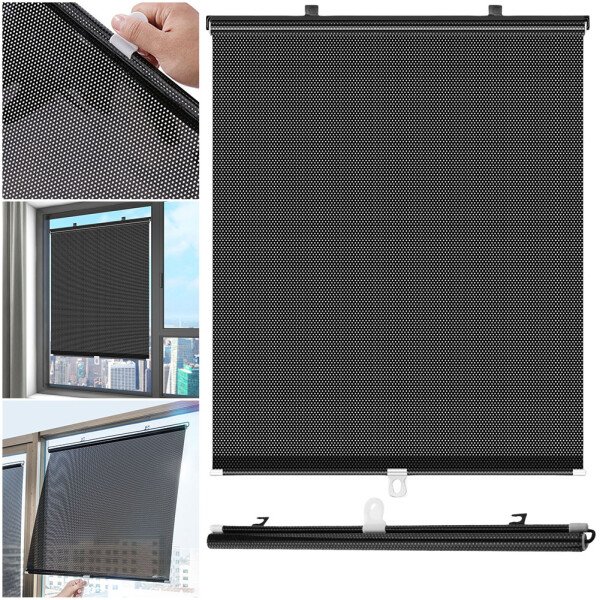 Persianas enrollables universales, cortinas opacas sin clavos, fáciles de instalar, para ventanas, dormitorios, hogar, oficina y baño. - Image 5