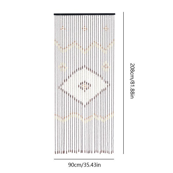 Cortina de cuentas de madera de 31 líneas para puerta, mosquitera, para porche, sala de estar, 90 x 208 cm - Imagen 7