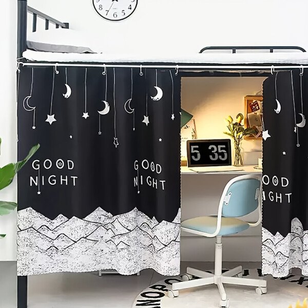 Cortina de cama con dibujos animados para 1 dormitorio, tela ligera de 3,53 onzas, perfecta para el hogar, el dormitorio o la ropa de cama de los estudiantes.
