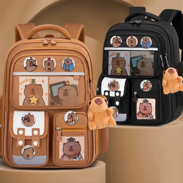 Mochilas escolares para niños de Capybara, mochilas escolares para niños, mochilas escolares para primaria, mochilas ortopédicas, mochilas escolares impermeables para estudiantes, mochilas escolares - Image 2