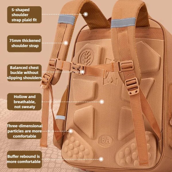 Mochilas escolares para niños de Capybara, mochilas escolares para niños, mochilas escolares para primaria, mochilas ortopédicas, mochilas escolares impermeables para estudiantes, mochilas escolares - Image 4