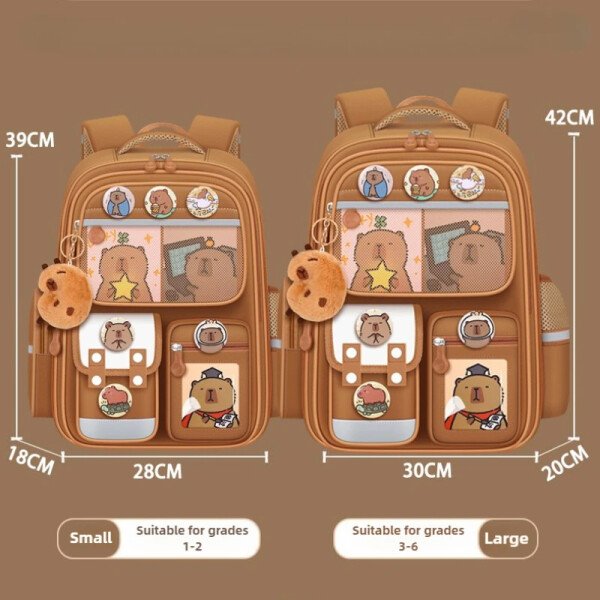 Mochilas escolares para niños de Capybara, mochilas escolares para niños, mochilas escolares para primaria, mochilas ortopédicas, mochilas escolares impermeables para estudiantes, mochilas escolares - Image 5