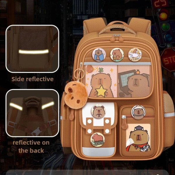 Mochilas escolares para niños de Capybara, mochilas escolares para niños, mochilas escolares para primaria, mochilas ortopédicas, mochilas escolares impermeables para estudiantes, mochilas escolares - Image 6