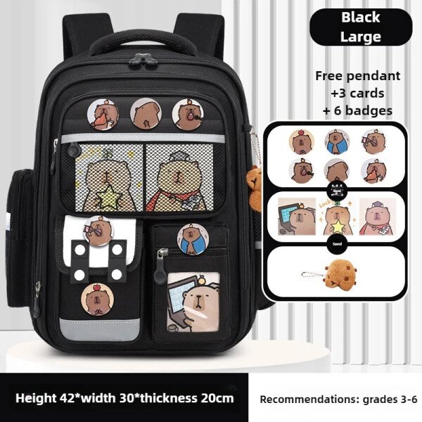 Mochilas escolares para niños de Capybara, mochilas escolares para niños, mochilas escolares para primaria, mochilas ortopédicas, mochilas escolares impermeables para estudiantes, mochilas escolares - Image 9