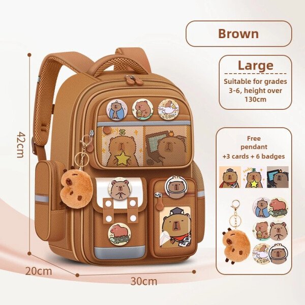 Mochilas escolares para niños de Capybara, mochilas escolares para niños, mochilas escolares para primaria, mochilas ortopédicas, mochilas escolares impermeables para estudiantes, mochilas escolares - Image 10