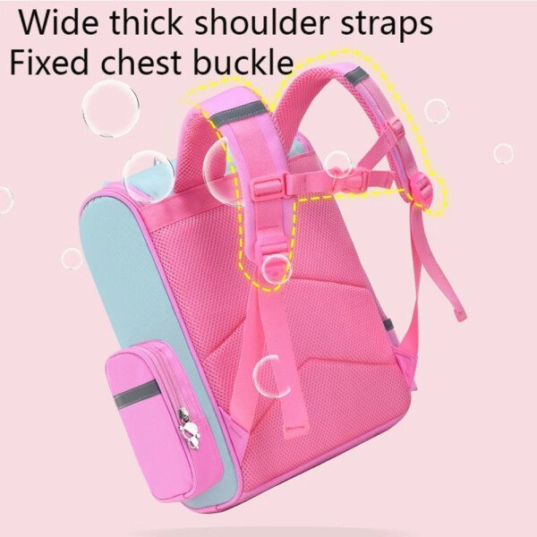 Mochila de gran capacidad para niñas, impermeable, con estampado de unicornio, para adolescentes de 2 a 16 años, bonita mochila kawaii para niños. - Image 5