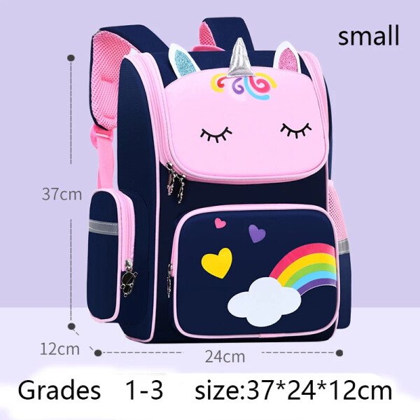 Mochila de gran capacidad para niñas, impermeable, con estampado de unicornio, para adolescentes de 2 a 16 años, bonita mochila kawaii para niños. - Image 7