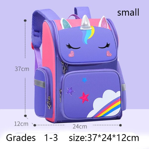 Mochila de gran capacidad para niñas, impermeable, con estampado de unicornio, para adolescentes de 2 a 16 años, bonita mochila kawaii para niños. - Image 9