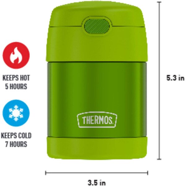 THERMOS FUNTAINER - Recipiente para comida con cuchara plegable para niños, con aislamiento al vacío, de acero inoxidable, 10 onzas, azul marino - Image 13