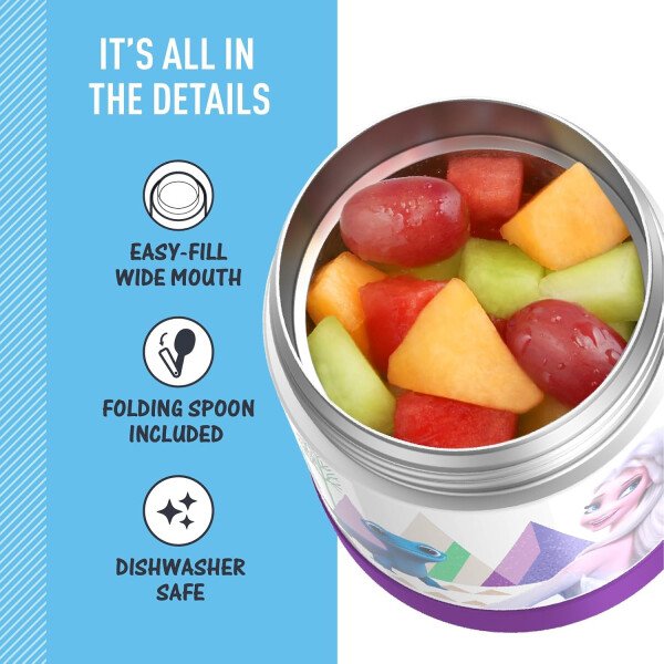 THERMOS FUNTAINER - Recipiente para comida con cuchara plegable para niños, con aislamiento al vacío, de acero inoxidable, 10 onzas, azul marino - Image 63