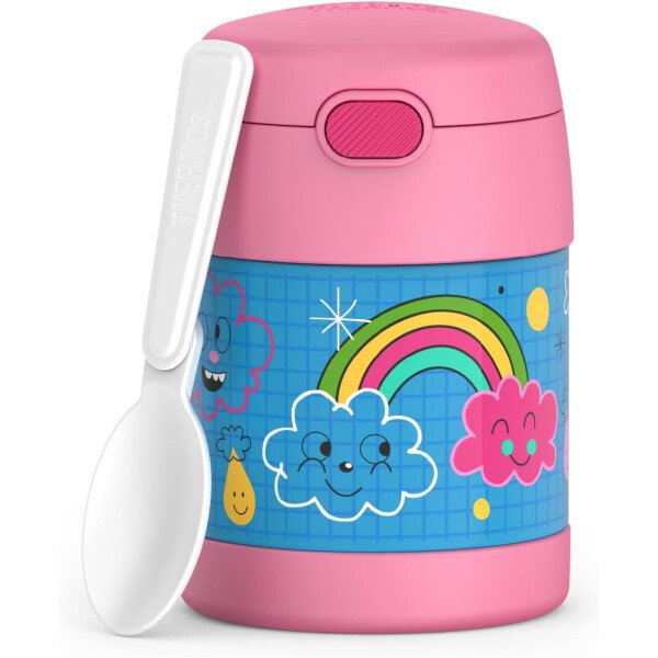 THERMOS FUNTAINER - Recipiente para comida con cuchara plegable para niños, con aislamiento al vacío, de acero inoxidable, 10 onzas, azul marino - Image 69