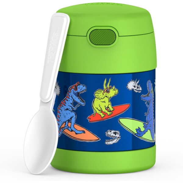 THERMOS FUNTAINER - Recipiente para comida con cuchara plegable para niños, con aislamiento al vacío, de acero inoxidable, 10 onzas, azul marino - Image 75