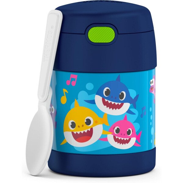 THERMOS FUNTAINER - Recipiente para comida con cuchara plegable para niños, con aislamiento al vacío, de acero inoxidable, 10 onzas, azul marino - Image 82