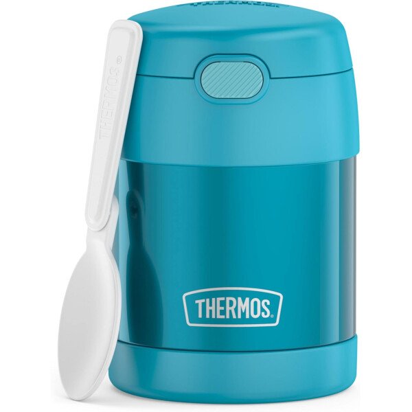 THERMOS FUNTAINER - Recipiente para comida con cuchara plegable para niños, con aislamiento al vacío, de acero inoxidable, 10 onzas, azul marino - Image 86
