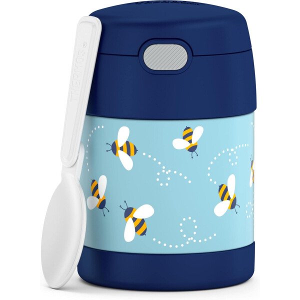 THERMOS FUNTAINER - Recipiente para comida con cuchara plegable para niños, con aislamiento al vacío, de acero inoxidable, 10 onzas, azul marino - Image 94