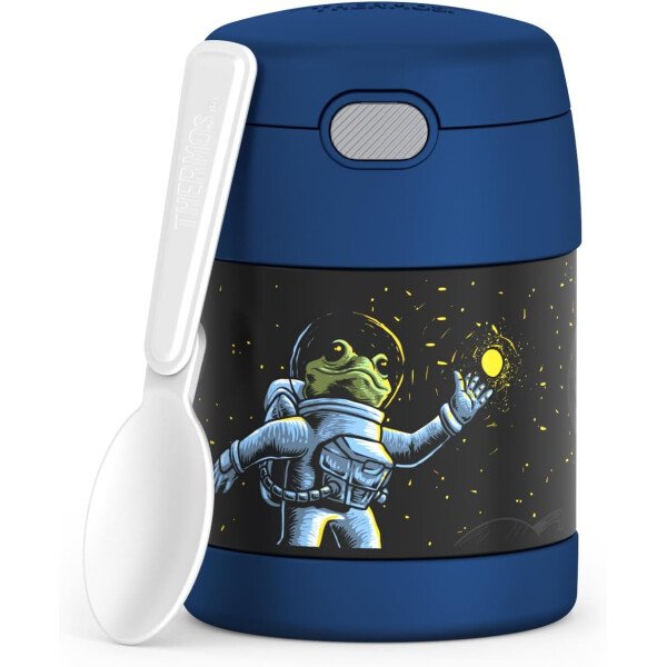 THERMOS FUNTAINER - Recipiente para comida con cuchara plegable para niños, con aislamiento al vacío, de acero inoxidable, 10 onzas, azul marino - Image 119