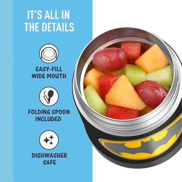 THERMOS FUNTAINER - Recipiente para comida con cuchara plegable para niños, con aislamiento al vacío, de acero inoxidable, 10 onzas, azul marino - Image 126