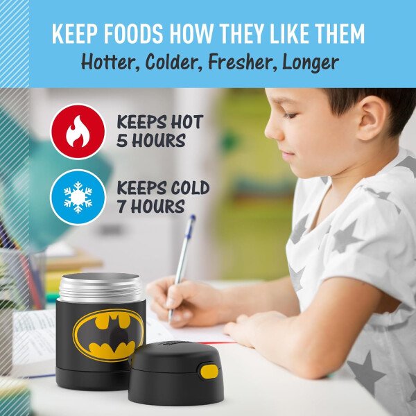 THERMOS FUNTAINER - Recipiente para comida con cuchara plegable para niños, con aislamiento al vacío, de acero inoxidable, 10 onzas, azul marino - Image 127