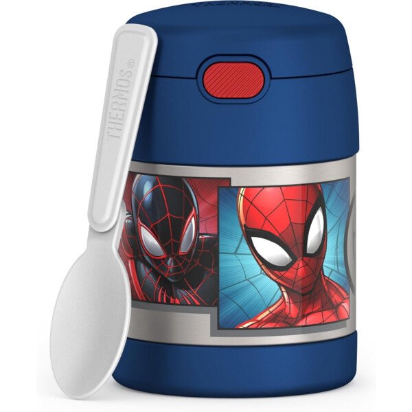 THERMOS FUNTAINER - Recipiente para comida con cuchara plegable para niños, con aislamiento al vacío, de acero inoxidable, 10 onzas, azul marino - Image 128