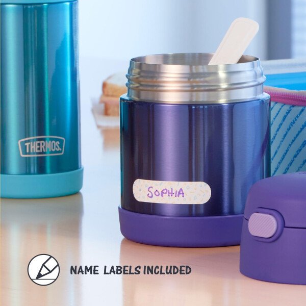 THERMOS FUNTAINER - Recipiente para comida con cuchara plegable para niños, con aislamiento al vacío, de acero inoxidable, 10 onzas, azul marino - Image 129
