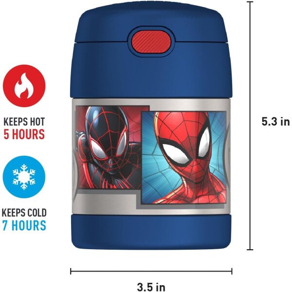 THERMOS FUNTAINER - Recipiente para comida con cuchara plegable para niños, con aislamiento al vacío, de acero inoxidable, 10 onzas, azul marino - Image 130