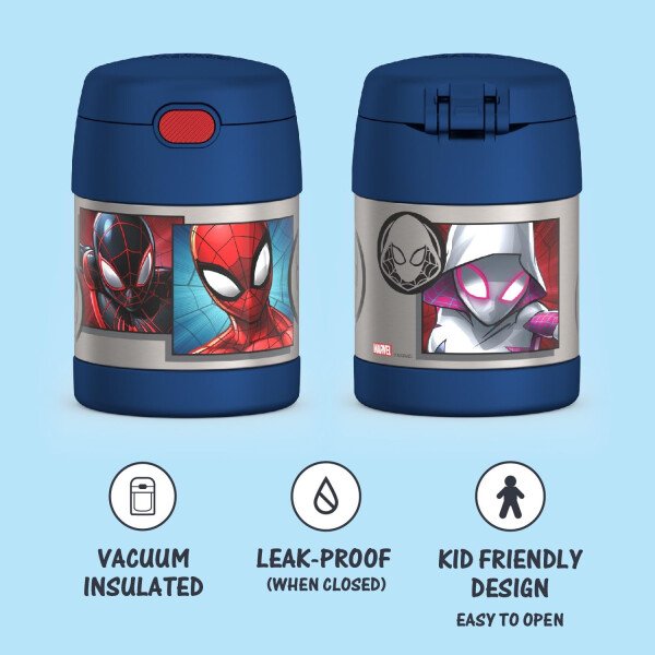 THERMOS FUNTAINER - Recipiente para comida con cuchara plegable para niños, con aislamiento al vacío, de acero inoxidable, 10 onzas, azul marino - Image 131