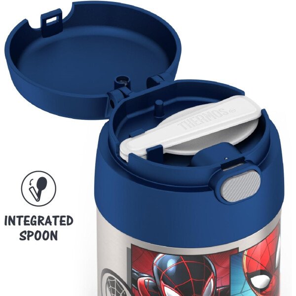 THERMOS FUNTAINER - Recipiente para comida con cuchara plegable para niños, con aislamiento al vacío, de acero inoxidable, 10 onzas, azul marino - Image 132