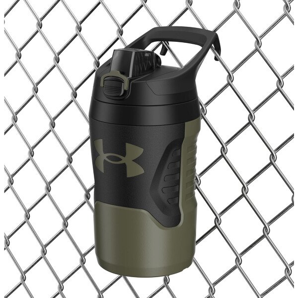 Under Armour Botellas de agua aisladas de 32 onzas, jarra de agua deportiva con asa, gancho para cerca, resistente a fugas para béisbol, fútbol y más, botellas de agua de 32 onzas, botella de agua - Imagen 89