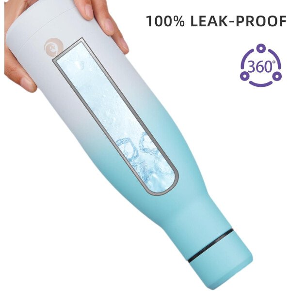 BJPKPK Botella de agua aislada de 12 onzas Samll de acero inoxidable, reutilizable, termo metálico que mantiene el frío y el calor, naranja atardecer - Image 11