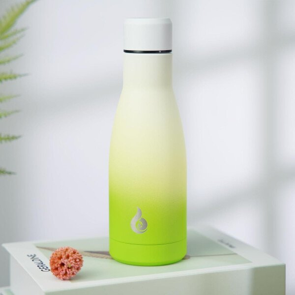 BJPKPK Botella de agua aislada de 12 onzas Samll de acero inoxidable, reutilizable, termo metálico que mantiene el frío y el calor, naranja atardecer - Image 14