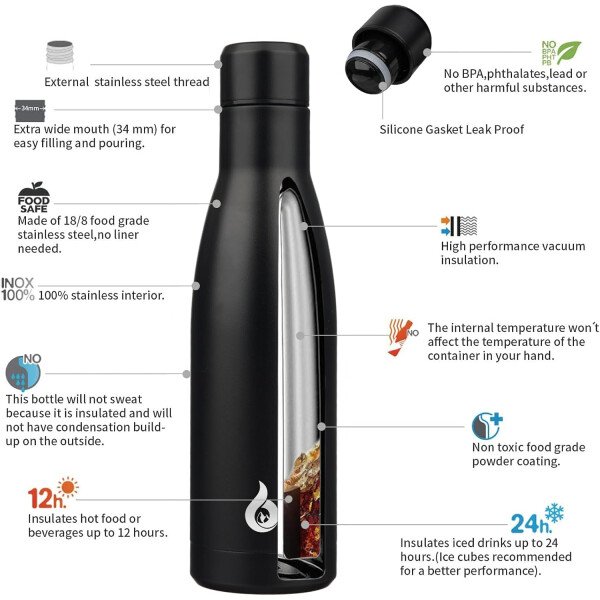 BJPKPK Botella de agua aislada de 12 onzas Samll de acero inoxidable, reutilizable, termo metálico que mantiene el frío y el calor, naranja atardecer - Image 38
