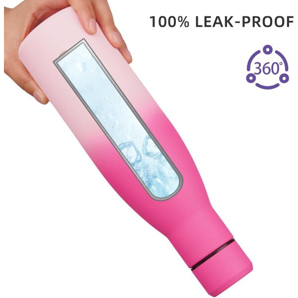 BJPKPK Botella de agua aislada de 12 onzas Samll de acero inoxidable, reutilizable, termo metálico que mantiene el frío y el calor, naranja atardecer - Image 59