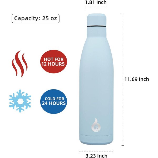 BJPKPK Botella de agua aislada de 12 onzas Samll de acero inoxidable, reutilizable, termo metálico que mantiene el frío y el calor, naranja atardecer - Image 88