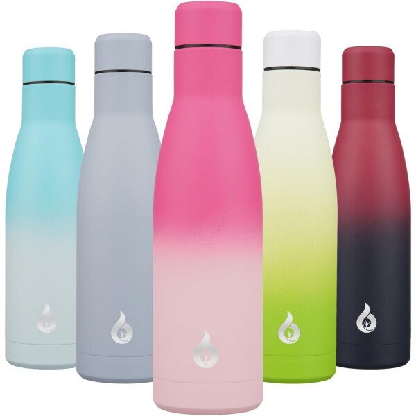 BJPKPK Botella de agua aislada de 12 onzas Samll de acero inoxidable, reutilizable, termo metálico que mantiene el frío y el calor, naranja atardecer - Image 98