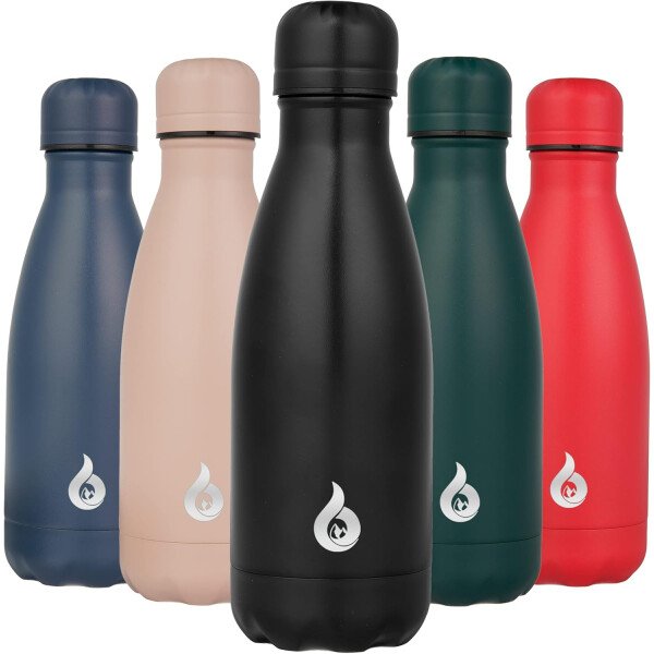 BJPKPK Botella de agua aislada de 12 onzas Samll de acero inoxidable, reutilizable, termo metálico que mantiene el frío y el calor, naranja atardecer - Image 121