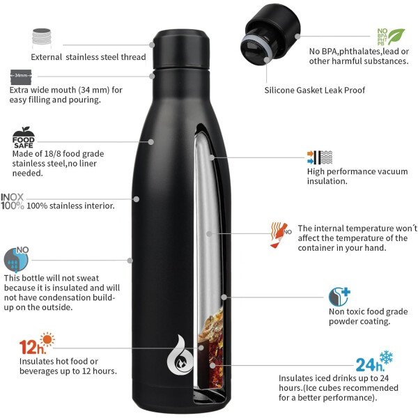 BJPKPK Botella de agua aislada de 12 onzas Samll de acero inoxidable, reutilizable, termo metálico que mantiene el frío y el calor, naranja atardecer - Image 135