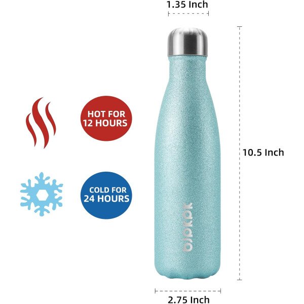 BJPKPK Botella de agua aislada de 12 onzas Samll de acero inoxidable, reutilizable, termo metálico que mantiene el frío y el calor, naranja atardecer - Image 153