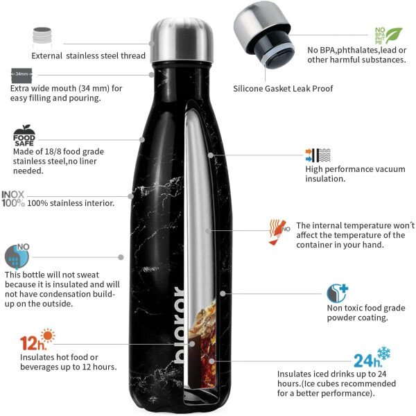BJPKPK Botella de agua aislada de 12 onzas Samll de acero inoxidable, reutilizable, termo metálico que mantiene el frío y el calor, naranja atardecer - Image 181