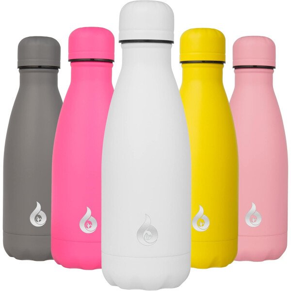 BJPKPK Botella de agua aislada de 12 onzas Samll de acero inoxidable, reutilizable, termo metálico que mantiene el frío y el calor, naranja atardecer - Image 182