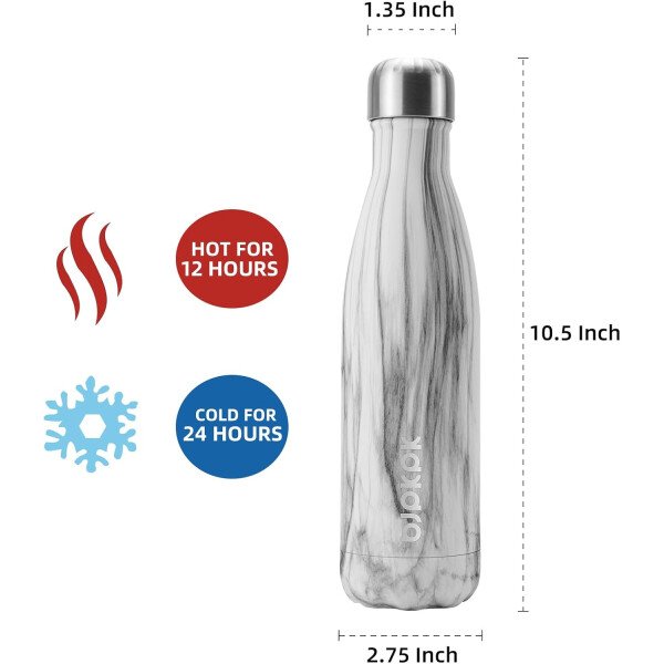 BJPKPK Botella de agua aislada de 12 onzas Samll de acero inoxidable, reutilizable, termo metálico que mantiene el frío y el calor, naranja atardecer - Image 205