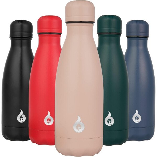 BJPKPK Botella de agua aislada de 12 onzas Samll de acero inoxidable, reutilizable, termo metálico que mantiene el frío y el calor, naranja atardecer - Image 207
