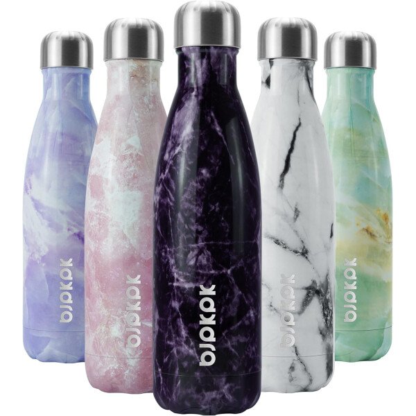 BJPKPK Botella de agua aislada de 12 onzas Samll de acero inoxidable, reutilizable, termo metálico que mantiene el frío y el calor, naranja atardecer - Image 214
