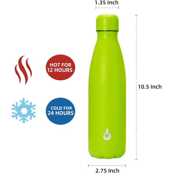 BJPKPK Botella de agua aislada de 12 onzas Samll de acero inoxidable, reutilizable, termo metálico que mantiene el frío y el calor, naranja atardecer - Image 218