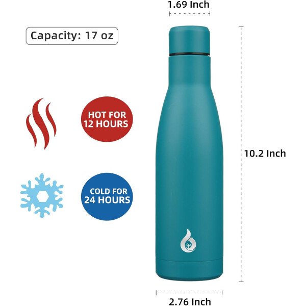 BJPKPK Botella de agua aislada de 12 onzas Samll de acero inoxidable, reutilizable, termo metálico que mantiene el frío y el calor, naranja atardecer - Image 222