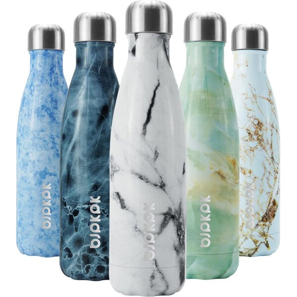 BJPKPK Botella de agua aislada de 12 onzas Samll de acero inoxidable, reutilizable, termo metálico que mantiene el frío y el calor, naranja atardecer - Image 227