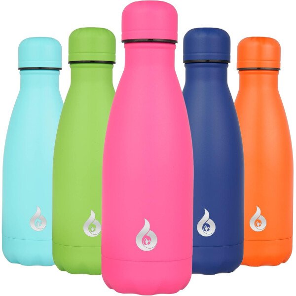 BJPKPK Botella de agua aislada de 12 onzas Samll de acero inoxidable, reutilizable, termo metálico que mantiene el frío y el calor, naranja atardecer - Image 285